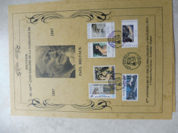 Belgique Belgie  2699/2701 Souvenir  Gestempelt / Oblitéré  Huy 1997  Delvaux - Documents Commémoratifs