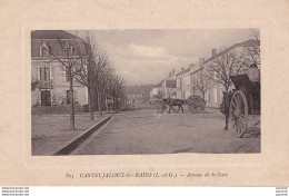 P8-47) CASTELJALOUX LES BAINS (LOT ET GARONNE) AVENUE DE LA GARE - ( ATTELAGE CHEVAL - 2 SCANS ) - Casteljaloux