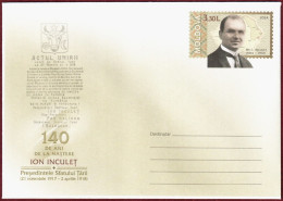 Moldova 2024 "140th Anniversary Of Ion Inkulets. President Sfatul Ceriy" Prepaid Envelope (PPE) Quality:100% - Moldova