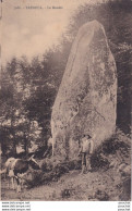 A4-29) TREBOUL (FINISTERE) LE MENHIR - ( JEUNE PAYSAN AVEC VACHE ENFANT - 2 SCANS ) - Tréboul