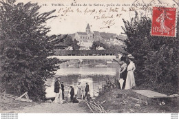 A5-78) TRIEL SUR SEINE - BORDS DE LA SEINE , PRES CHEZ MALLARD - ( ANIMEE - PROMENEURS SUR LA BERGE ) - Triel Sur Seine