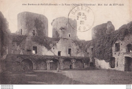 A8-33) ENVIRONS DE BAZAS (GIRONDE) LE  VIEUX CHATEAU DE VILLANDRAUT - ( 2 SCANS ) - Bazas