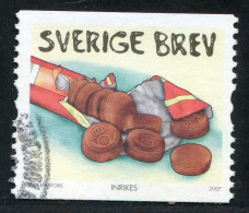 Réf 77 < SUEDE Année 2007 < Yvert N° 2585 Ø Used < SWEDEN < Chocolat - Gebraucht