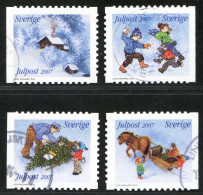 Réf 77 < SUEDE Année 2007 < Yvert N° 2592 à 2595 Ø Used < SWEDEN < Noel - Used Stamps