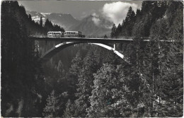 Strasse Frutigen-Adelboden Neue Hohstegbrücke Mit Postauto 1956 - Frutigen