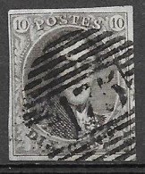 OBP10 Met 4 Randen (onder Nipt) Met Balkstempel P175 Ensival (zie Scans) - 1858-1862 Medaillen (9/12)