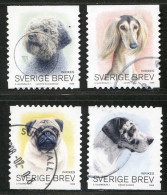 Réf 77 < SUEDE Année 2008 < Yvert N° 2600 à 2603 Ø Used < SWEDEN < Chiens Dogs > Lagotto - Saluki - Shar Pei - Danois - Used Stamps