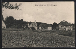 AK Karlshof B. Nördlingen, Ortsansicht Mit Feldern  - Noerdlingen