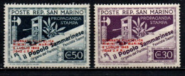 1943 - San Marino 238/39 Giornata Filatelica  ++++++ - Nuevos