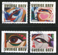 Réf 77 < SUEDE Année 2008 < Yvert N° 2611 à 2614 Ø Used < SWEDEN < Art Peinture > Yeux Par Le Peintre Andreasson - Oeil - Used Stamps