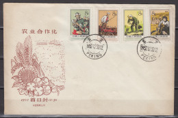 PR CHINA 1957 - Co-operative Agriculture FDC - Brieven En Documenten