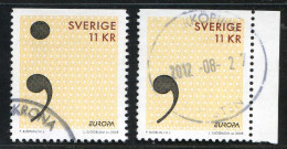 Réf 77 < SUEDE Année 2008 < Yvert N° 2619 à 2620 Ø Used < SWEDEN < Europa > Ecriture - Oblitérés