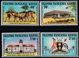 Kenya, Uganda And Tanzania 1972 - 10th Anniv. Of Ugandan Independence - Perf 13 1/2:14 Mi 242-245C ** MNH - Kenya, Oeganda & Tanzania