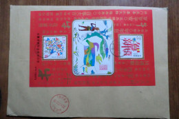 China.Souvenir Sheet  On Registered Envelope - Cartas & Documentos