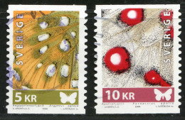Réf 77 < SUEDE Année 2008 < Yvert N° 2632 + 2633  Ø Used < SWEDEN < Papillon Nacré + Apollon > Détail Aile - Used Stamps