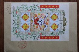 China.Souvenir Sheet  On Registered Envelope - Brieven En Documenten