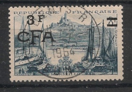 REUNION - 1955-56 - N°YT. 322 - Marseille 3f Sur 8f - Oblitéré / Used - Oblitérés