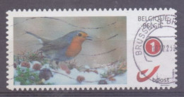 België - Duostamp - Vogels - Roodborstje  - Zonder Papierresten - Gebruikt