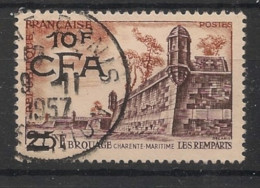 REUNION - 1955-56 - N°YT. 328 - Brouage 10f Sur 40f - Oblitéré / Used - Used Stamps