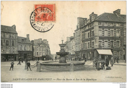 SAINT HILAIRE DU HARCOUET PLACE DU BASSIN ET RUE DE LA REPUBLIQUE - Saint Hilaire Du Harcouet