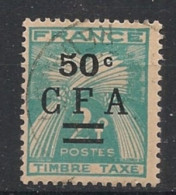 REUNION - 1949-50 - Taxe TT N°YT. 37 - Type Gerbe 50c Sur 2f - Oblitéré / Used - Segnatasse