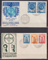 Rumänien 1957/58 (Cinderellas) 2 FDC Der Exilregierung Mit 1957 Europamarken Und 1958 Ausstellung Madrid - Brieven En Documenten