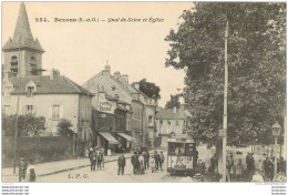 BEZONS QUAI DE SEINE ET EGLISE - Bezons