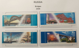 Russie 2009 Yvert N° 7125-7128 MNH ** Ponts - Ungebraucht