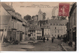 Carte Postale Ancienne Laguiole - Place De La Patte D'Oie - Laguiole