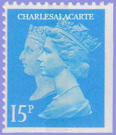 GREAT BRITAIN 1990 MACHIN 1d. BLACK ANNIV. 15p. BLUE  WALSALL LITHO  IMPERF. BASE + RIGHT  S.G. 1475  U.M. / N.S.C. - Machin-Ausgaben