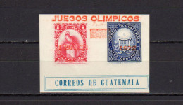 Guatemala 1972 Olympic Games Munich S/s With Orange Overprint MNH - Sommer 1968: Mexico