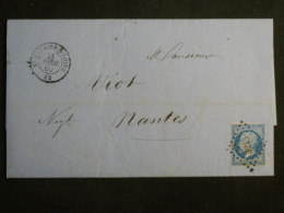 DM 15 FRANCE  LETTRE 1860 PETIT BUREAU ST NAZAIRE   NANTES +  N°14 +AFF. INTERESSANT +++ - 1849-1876: Klassik