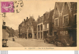 CHAUNY RUE DE LA REPUBLIQUE ET ATTELAGE DE LIVRAISON - Chauny