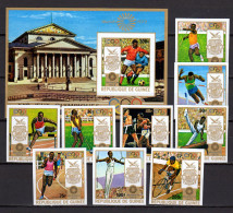 Guinea 1972 Olympic Games Munich, Football Soccer, Cycling, Athletics Etc. Set Of 9 + S/s Imperf. MNH - Ete 1968: Mexico