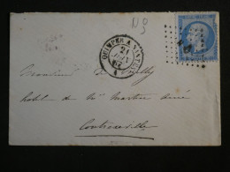 DM 15 FRANCE  LETTRE 1867 PETIT BUREAU QUIMPER NANTES  +SCEAUX ++  N°22 +AFF. INTERESSANT +++ - 1849-1876: Classic Period