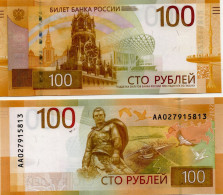 Russia 100 Rubles 2022 P-276a UNC Prefix AA - Rusland