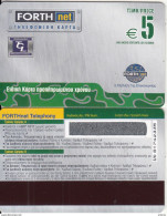 GREECE - Forthnet Telephony Magnetic Telecard, First Issue 5 Euro, Exp.date 31/12/04, Used - Griechenland