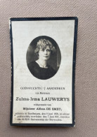 LAUWERYS Zulma Irma °ZANDBERGEN 1908 +ZANDBERGEN 1931 - DE SMET - Décès