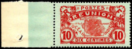 Réunion Poste N** Yv: 86 Mi:92 Carte De L'île Bord De Feuille - Unused Stamps