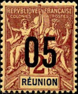 Réunion Poste N** Yv: 72 Mi:72I Groupe Allégorique Mouchon (Petit Def.gomme) - Ungebraucht