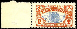 Réunion Poste N** Yv: 57 Mi:57 Carte De L'île Bord De Feuille - Unused Stamps