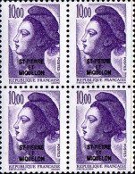 SPM Poste N** Yv: 469 Mi:537 Liberté De Gandon Bloc De 4 - Unused Stamps
