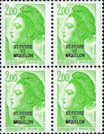 SPM Poste N** Yv: 463 Mi:531 Liberté De Gandon Bloc De 4 - Unused Stamps