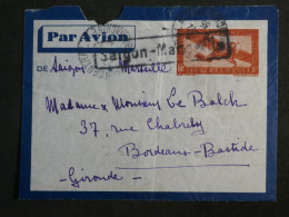 DM 15 INDOCHINE   LETTRE 1947 SAIGON A BORDEAUX++AFF. INTERESSANT +++ - Brieven En Documenten