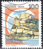 Italie Poste Obl Yv:1440 Mi:1708IA Castello Aragonese-Ischia (Lign.Ondulées) - 1971-80: Usados