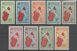 MADAGASCAR 1941 YT PA 16/24** SERIE COMPLETE** - Luftpost