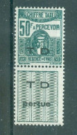 TUNISIE - TIMBRE-TAXE N° 57** MNH LUXE SCAN DU VERSO. Timbre Au Type De 1923-29 (surchargé TD). - Impuestos