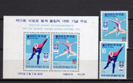 South Korea 1972  Olympic Games Sapporo Set Of 2 + S/s MNH - Invierno 1972: Sapporo