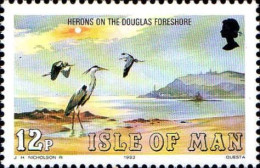 Man Poste N** Yv:225 Mi:226 Herons On The Douglas Foreshore - Isla De Man
