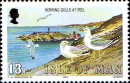 Man Poste N** Yv:226 Mi:227 Herrings-gulls At Peel - Isla De Man
